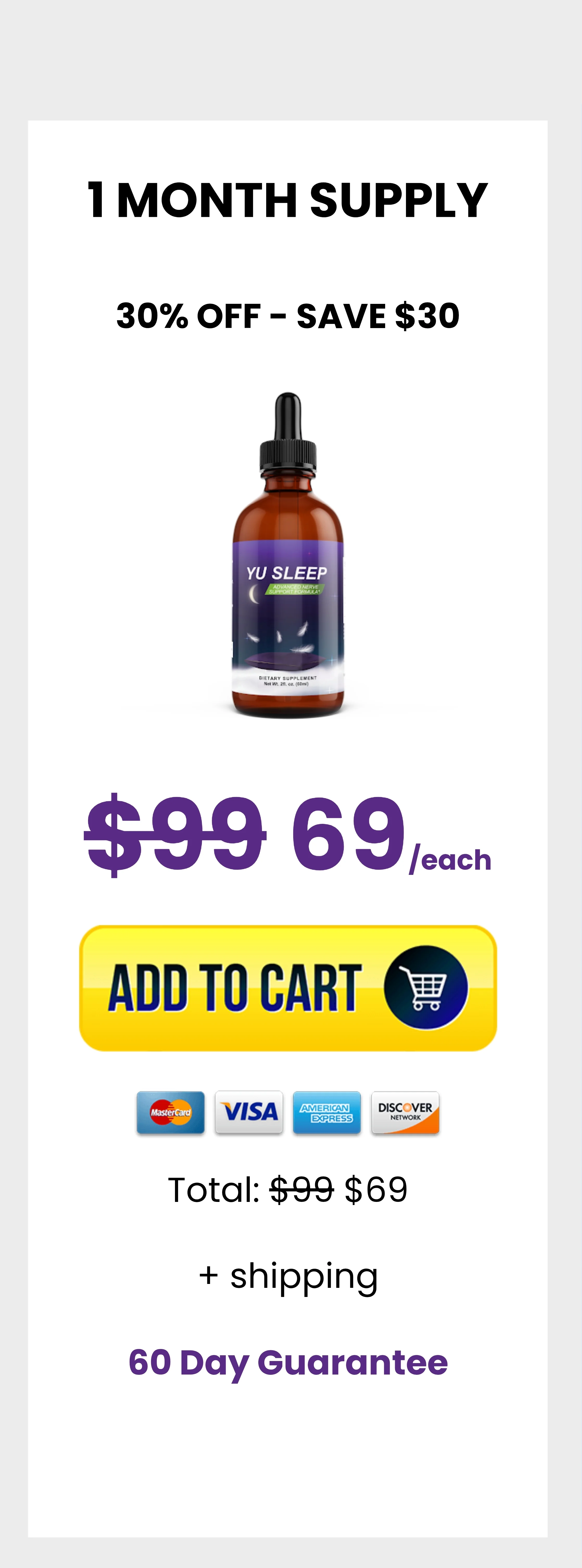 Yu Sleep™ 1 bottle pricing